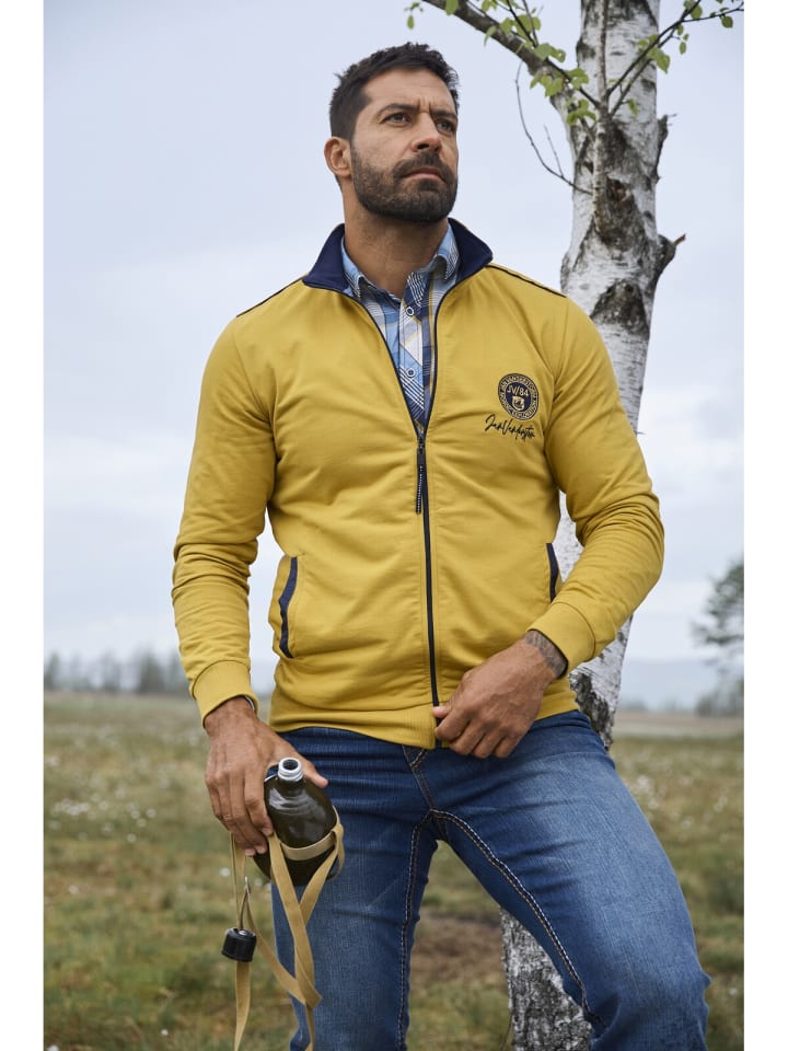 Jan Vanderstorm Sweatjacke ANDTARSEN in dunkelgelb günstig kaufen