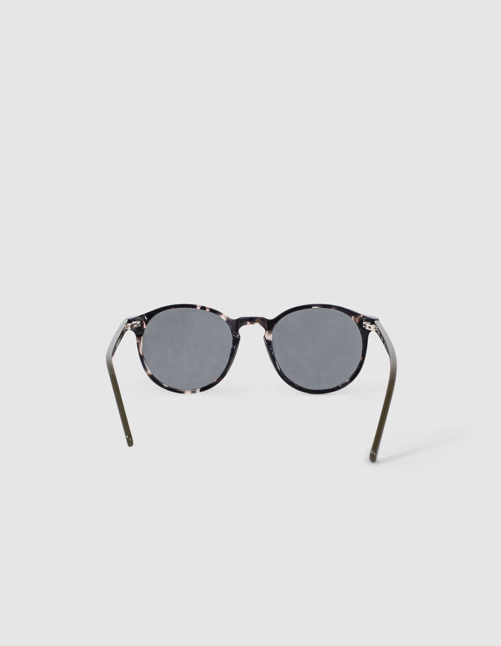 Lunettes solaires écaille noire branches kaki mixte