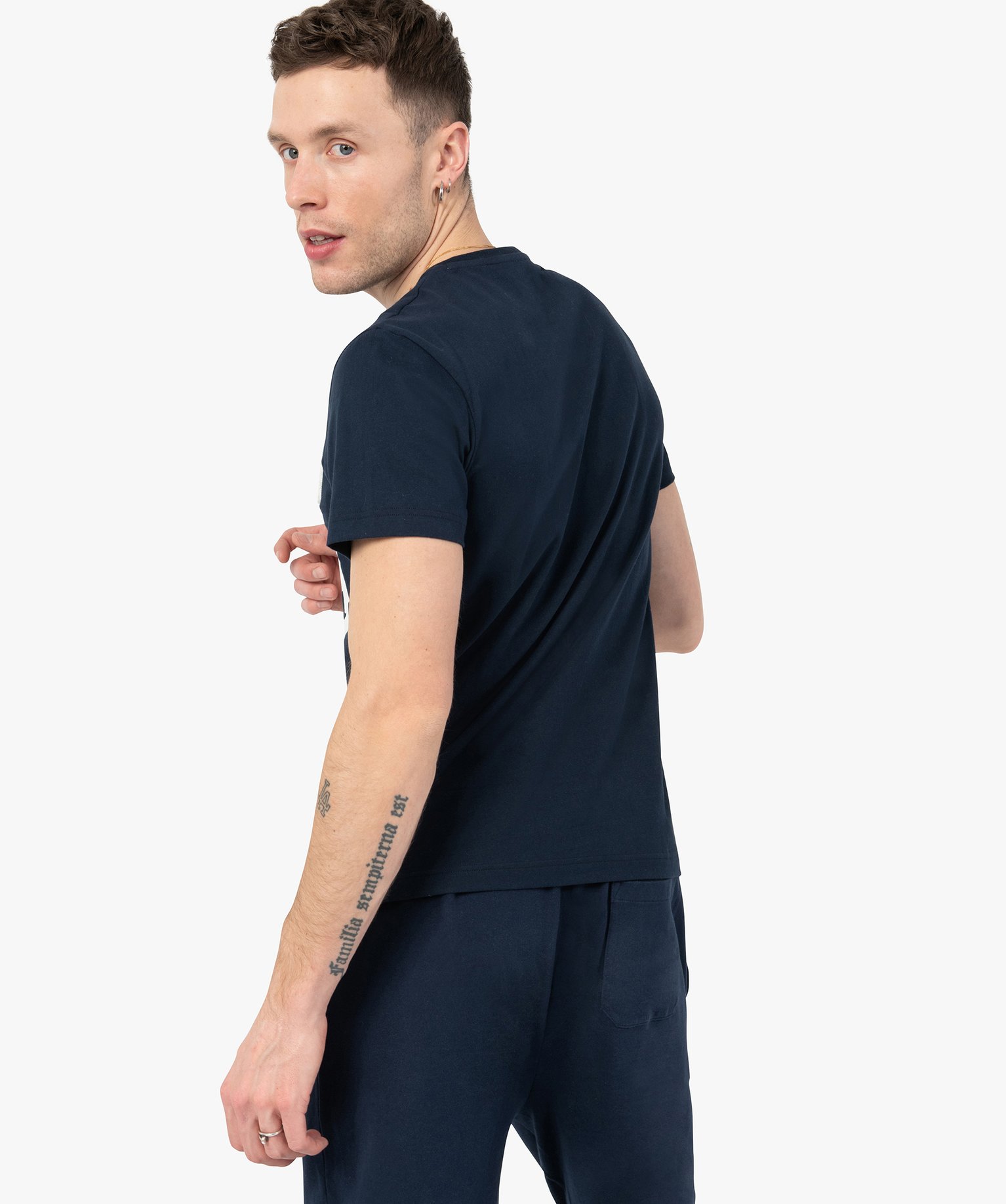 Tee-shirt homme à manches courtes avec inscription – Camp... bleu | GEMO