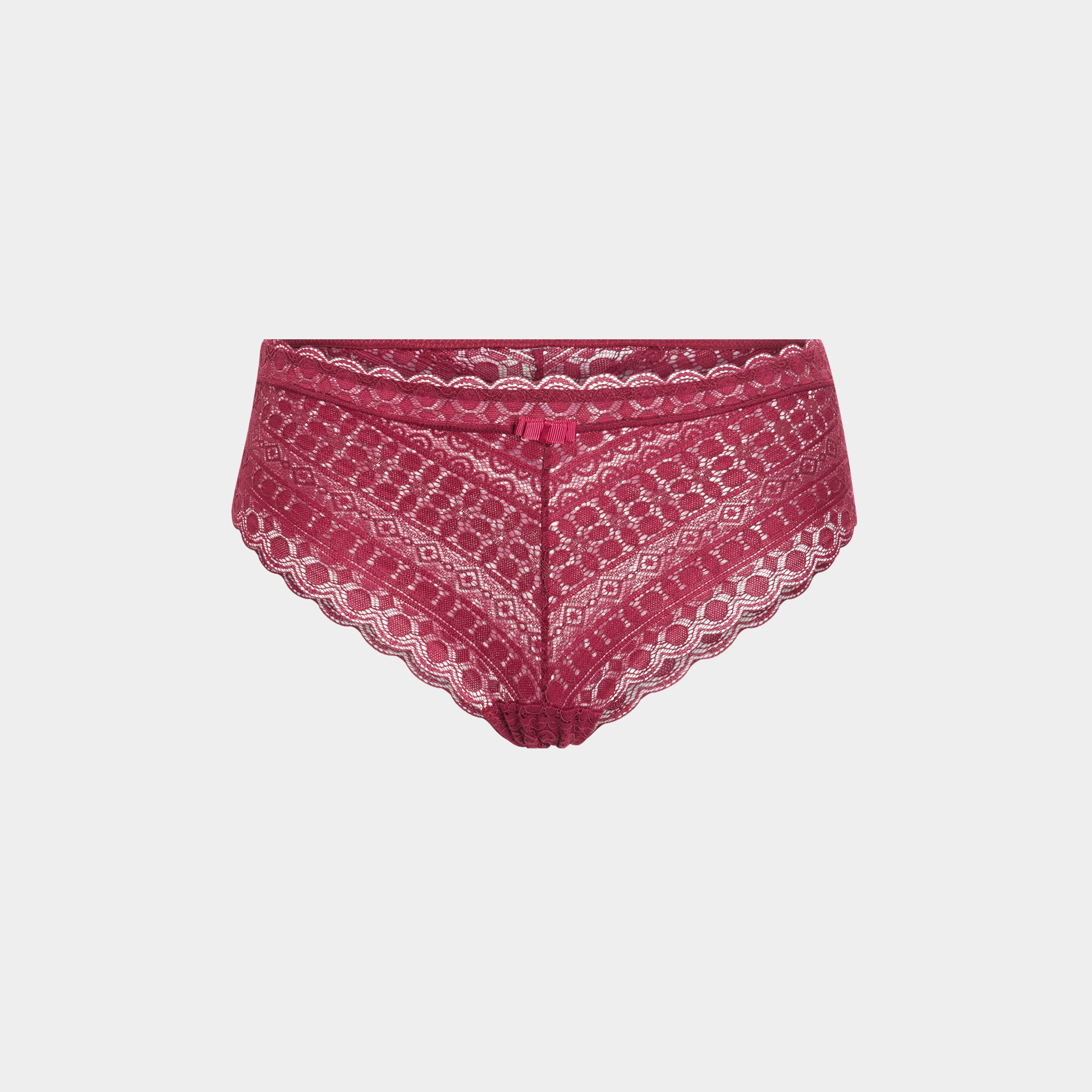 Shorty en dentelle rose framboise femme | La Halle