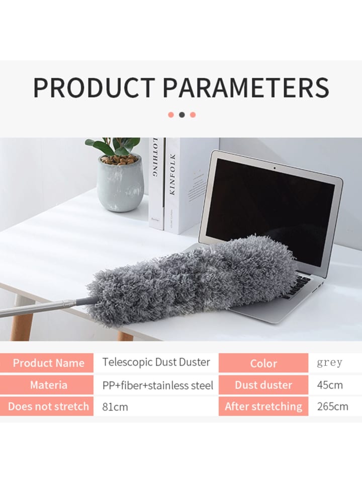 Intirilife Mikrofaser Staubwedel mit Teleskopgriff in Grau günstig kaufen onesize