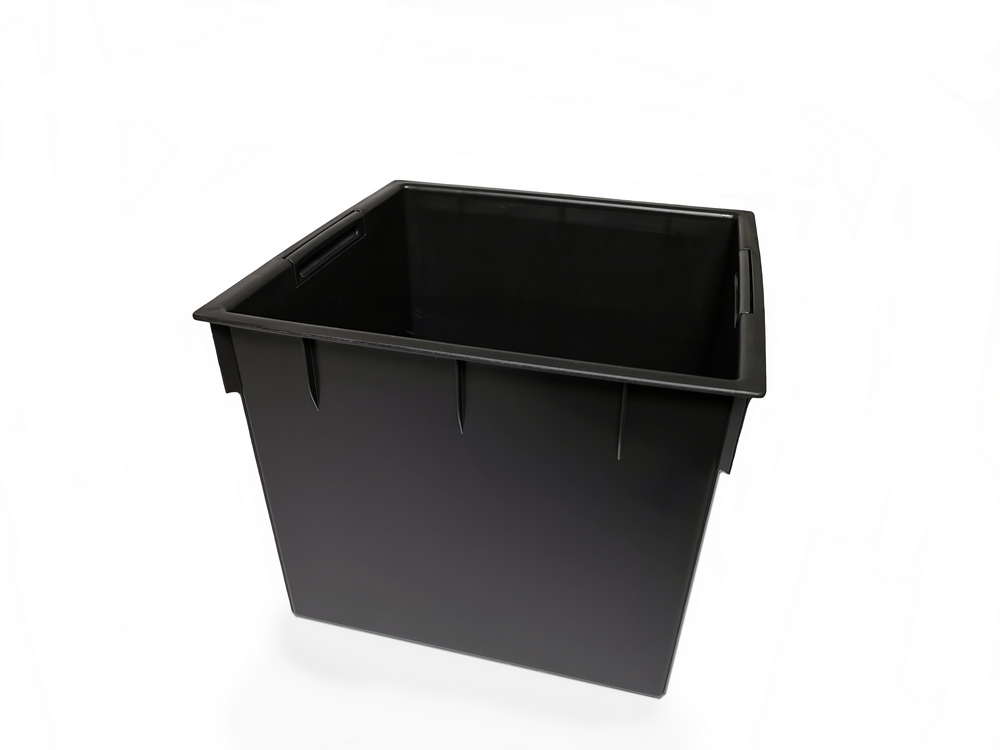 Powertec Garden Blumentopf in Rattanoptik eckig - Anthrazit 26 cm