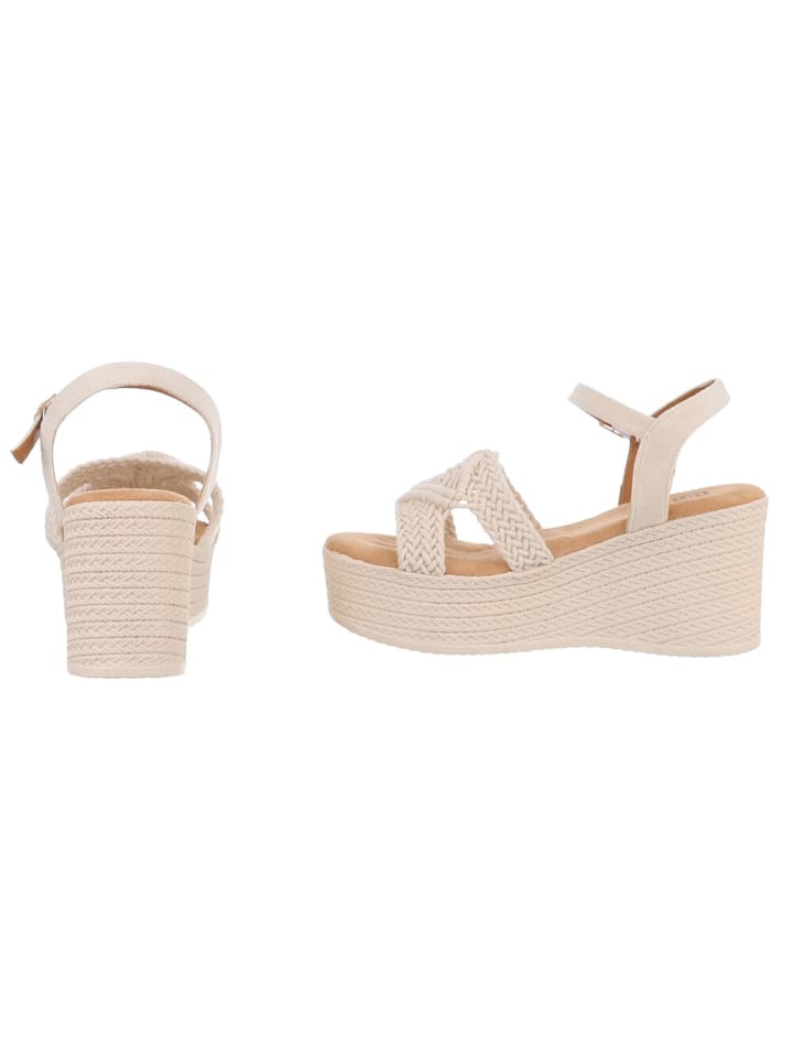 Ital-Design Sandale & Sandalette in Beige günstig kaufen