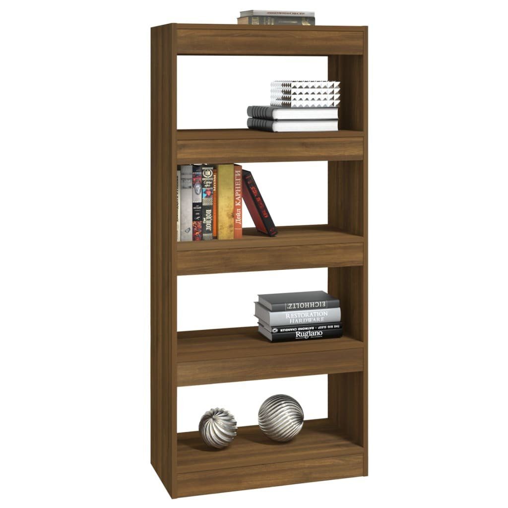 vidaXL Bücherregal Bücherregal/Raumteiler Braun Eichen-Optik Holzwerkstoff, 1-tlg.