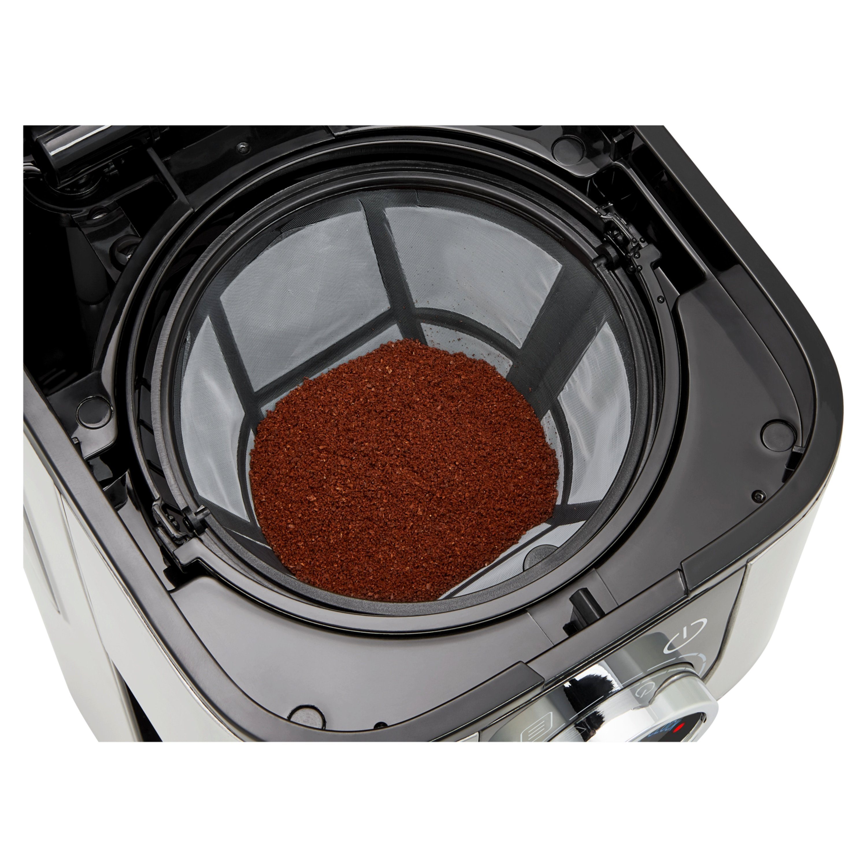 Medion® Siebträger-/Filterkaffeemaschine Kaffeemaschine 900W 1,5L 10 Tassen Glas LED-Display Edelstahl, MD19480