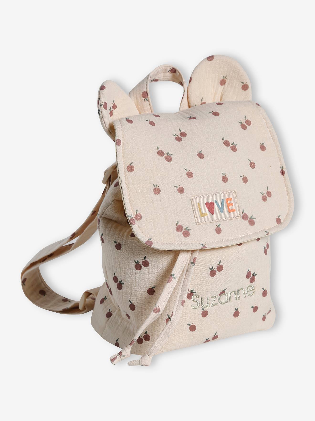 Vertbaudet Kinder Rucksack, personalisierbar - taupe