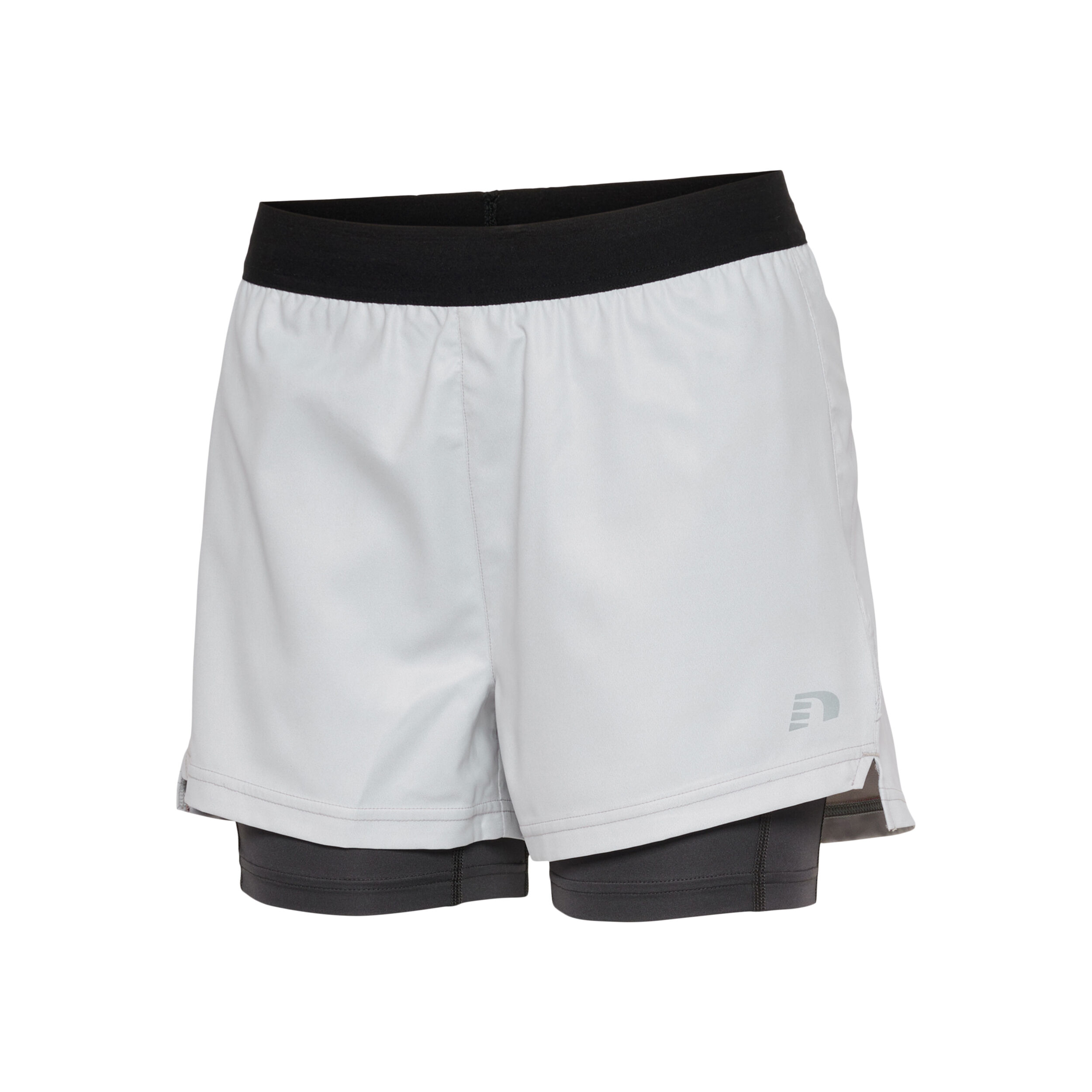 2in1 Shorts Damen - Weiß, Schwarz