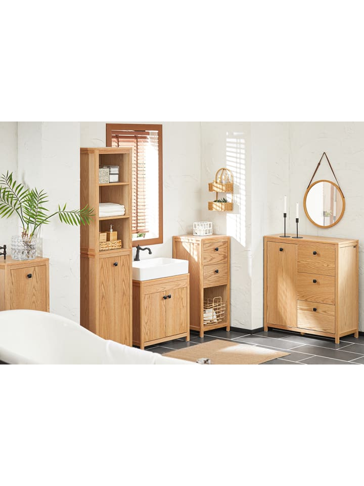 SoBuy Waschbeckenunterschrank in Natur - (B)60 x (H)60 x (T)35cm günstig kaufen onesize