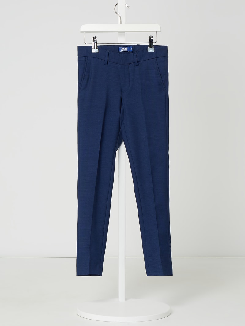 Regular Fit Anzughose mit Woll-Anteil Modell 'Solaris' in blau