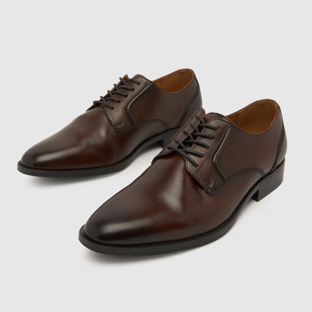 Schuh Reilly bőr csipkés cipő barna színben