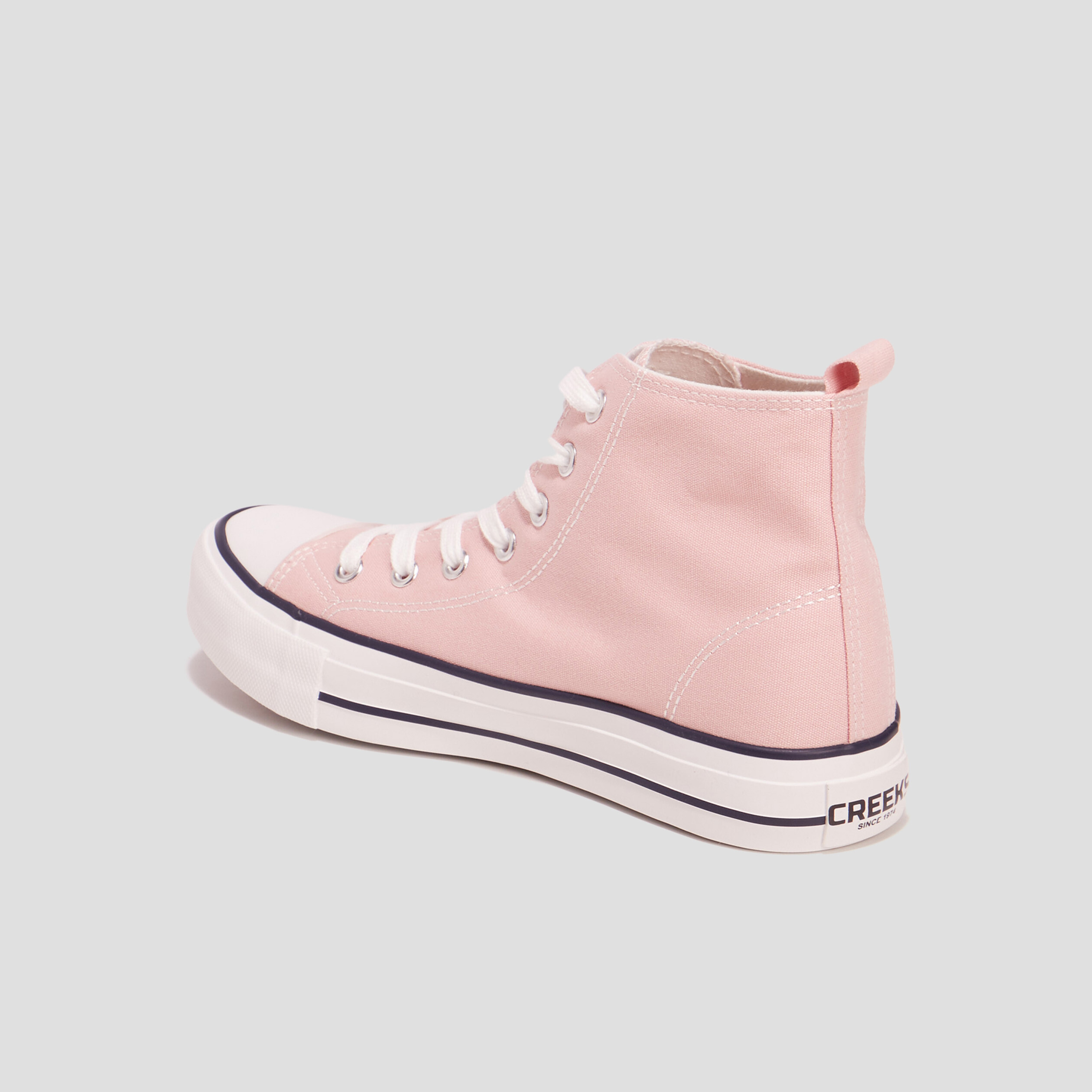 Baskets montantes en toile Creeks rose femme | La Halle