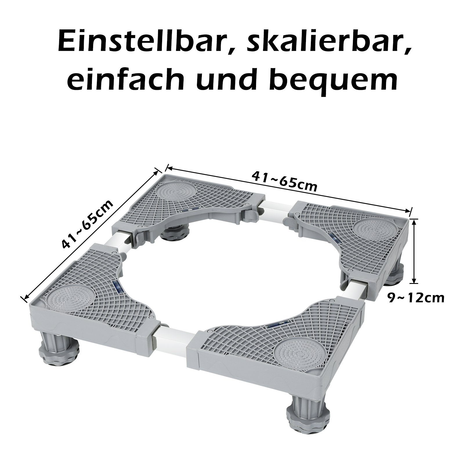 Lospitch Untergestell Waschmaschinen Untergestell Einstellbare 4 Beine / 8 Beine+4 Räder
