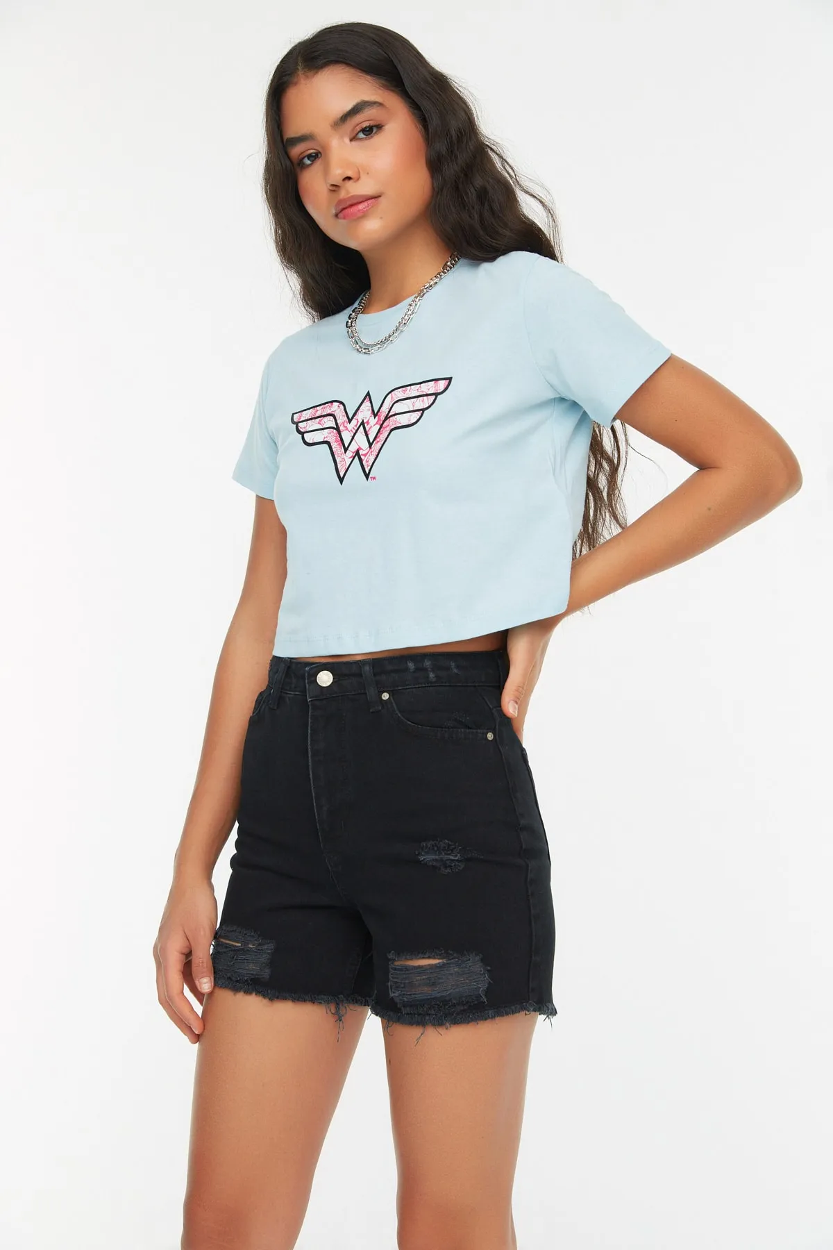 Trendyol Collection  Shorts - Schwarz - Mittlerer Bund