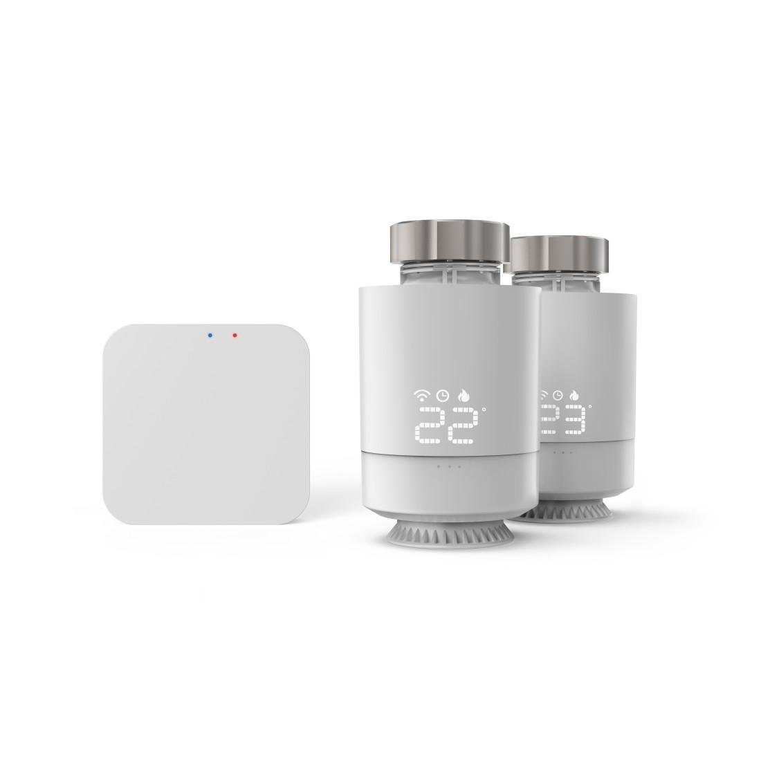 Hama WLAN Heizungssteuerung, Set 2x smart Heizungsthermostat, Hub + Adapter Smart-Home Starter-Set