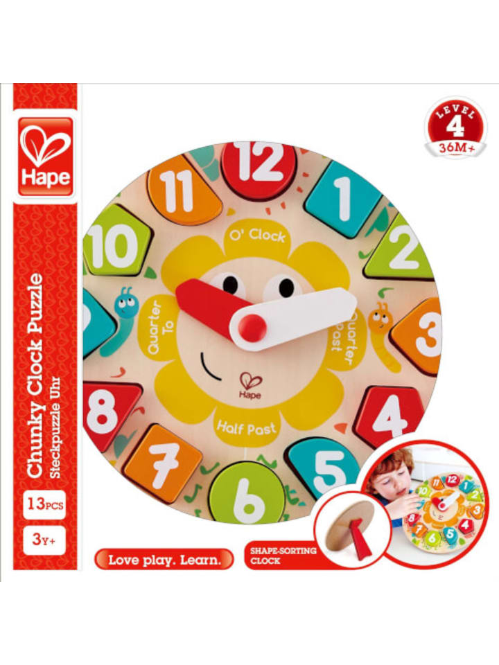 Hape  Spiel- und Lernuhr Steckpuzzle Uhr günstig kaufen onesize