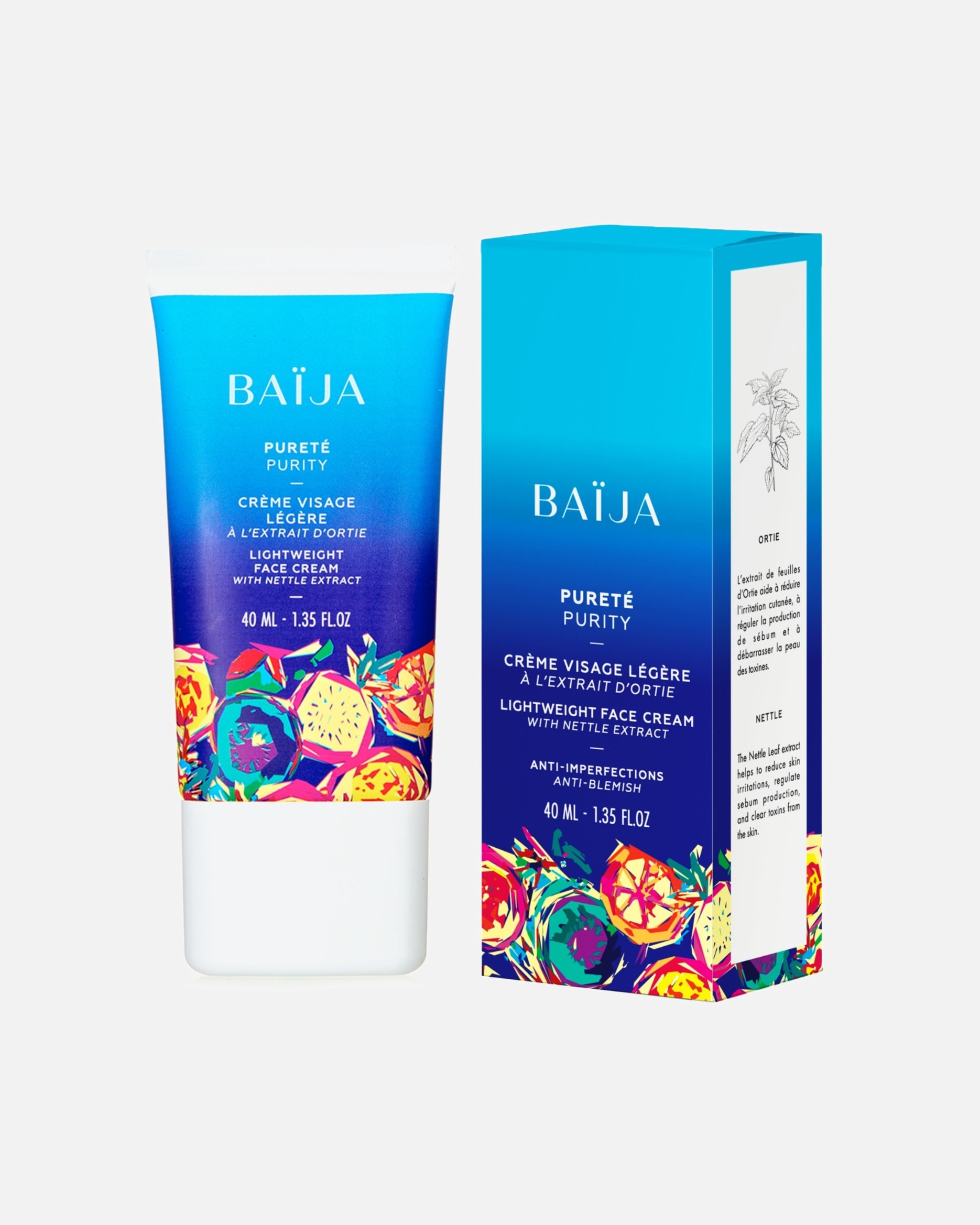 Crema facial ligera Baija Paris con ortiga