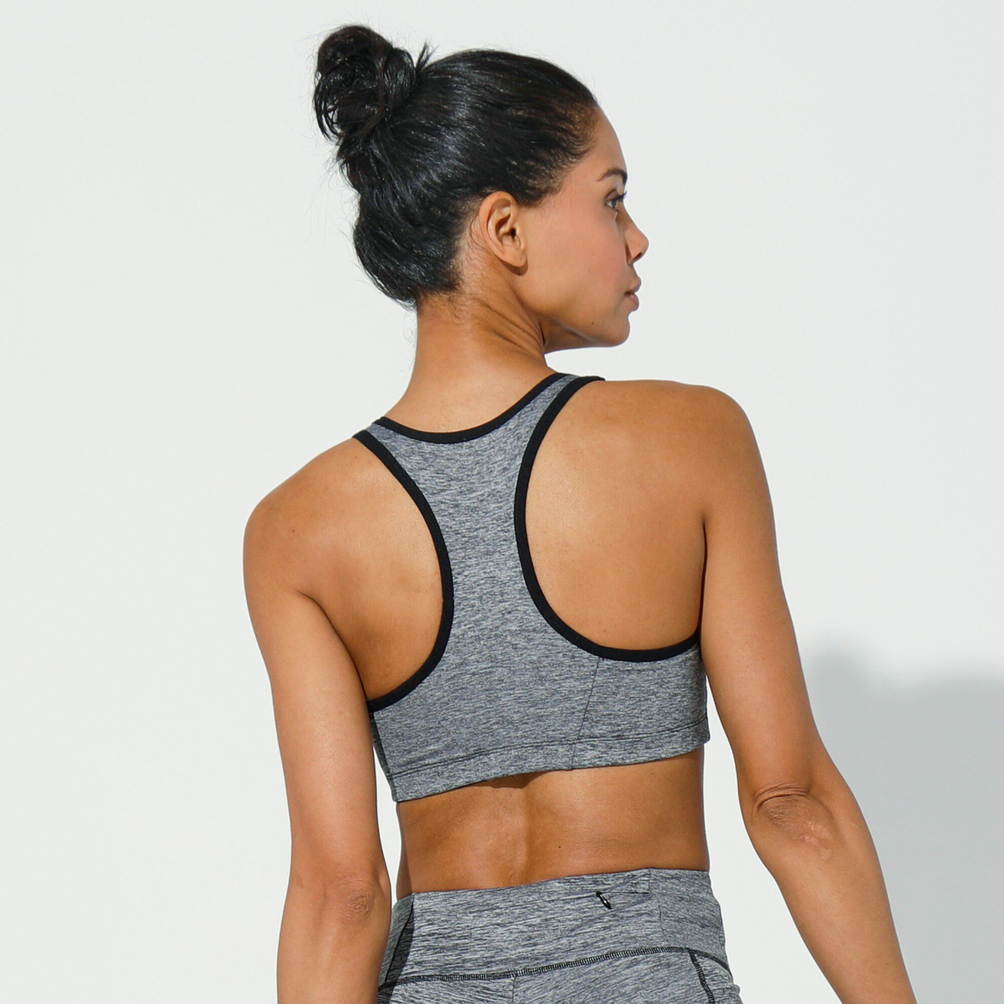 Soutien-gorge microfibre imprimée spécial sport, zippé devant