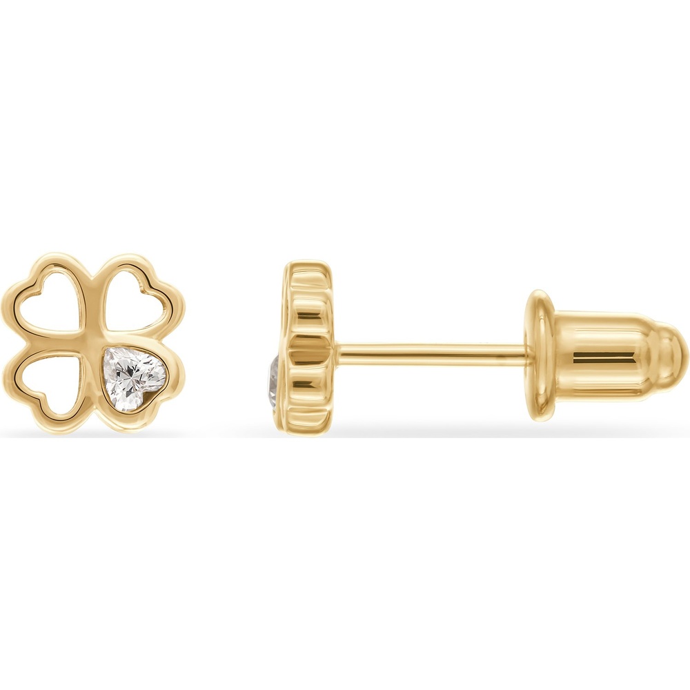 FAVS Boucles d'oreilles à fermoir à poussette 375 Or jaune Boucles d'oreilles