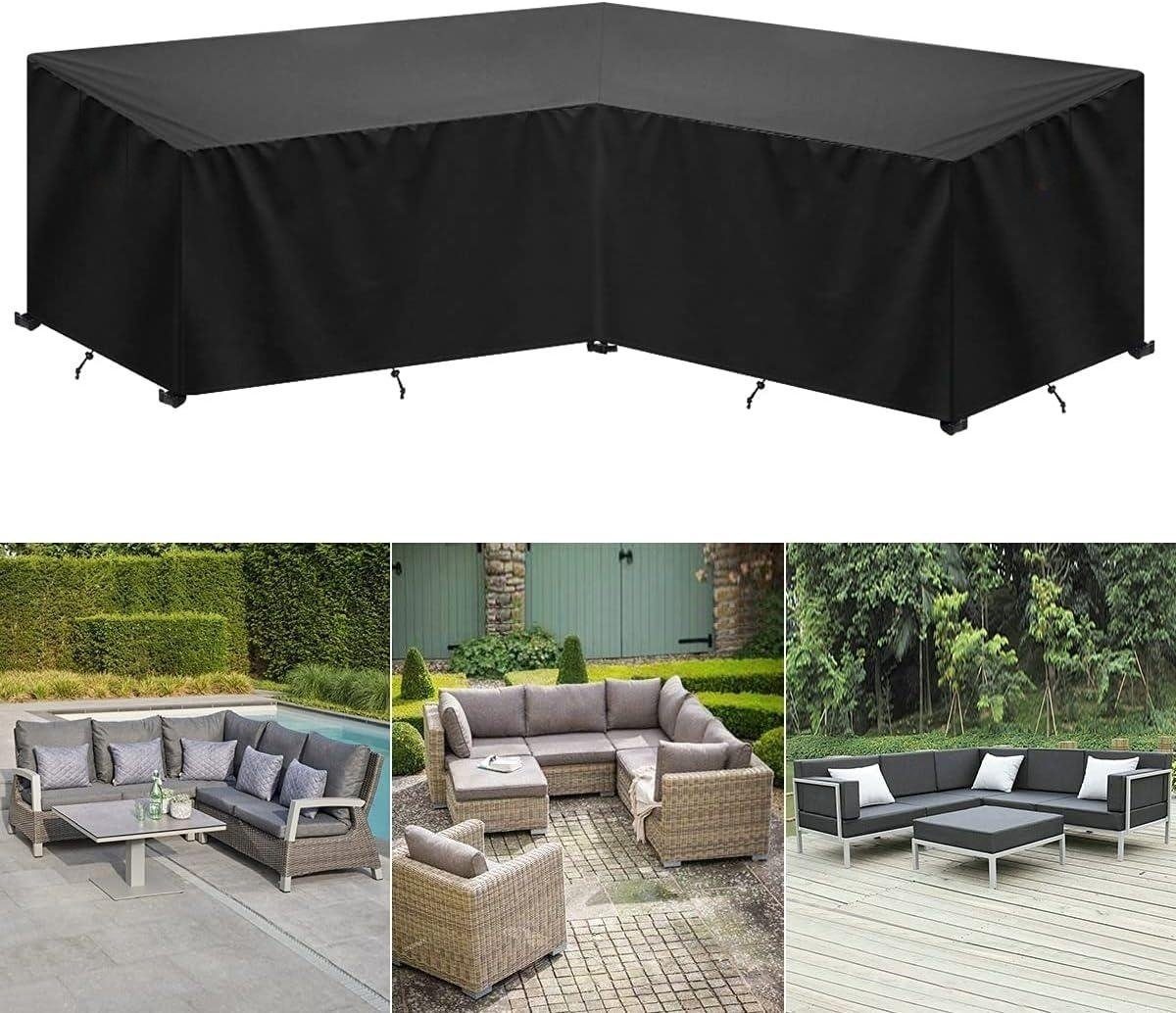 BlingBin Gartenmöbel-Schutzhülle Gartentisch Abdeckung Abdeckplane Gartenmöbel Garnitur Sitzgruppen (1-St), Möbelset-Abdeckhaube