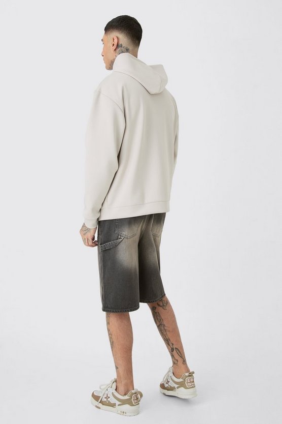 Tall Oversize Scuba Hoodie mit Reißverschluss