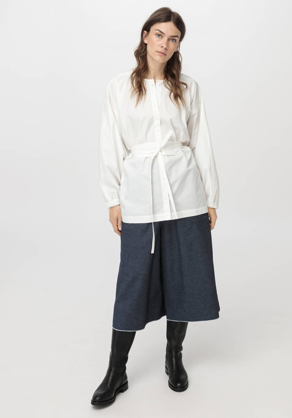ZERO WASTE Bluse aus reiner Bio-Baumwolle