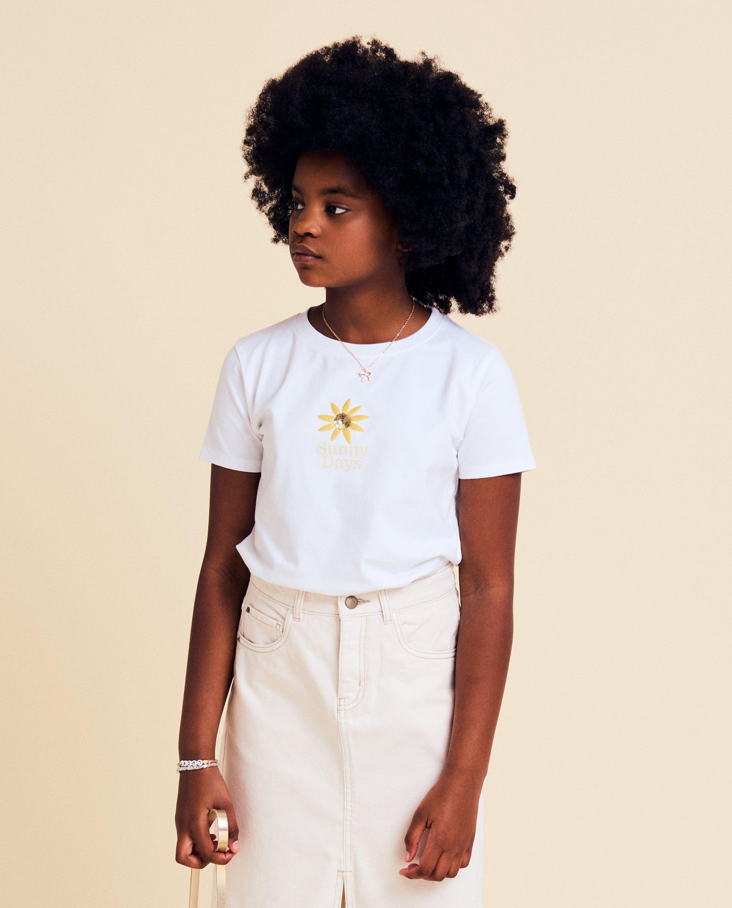 Tricou Milla Star cu imprimeu floral, Alb pentru ocazii speciale