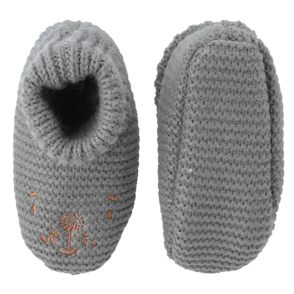 1 Paar Baby Hausschuhe mit Bär-Motiv