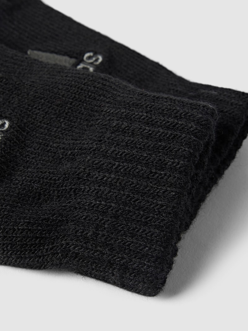 Handschuhe mit Label-Stitching in schwarz