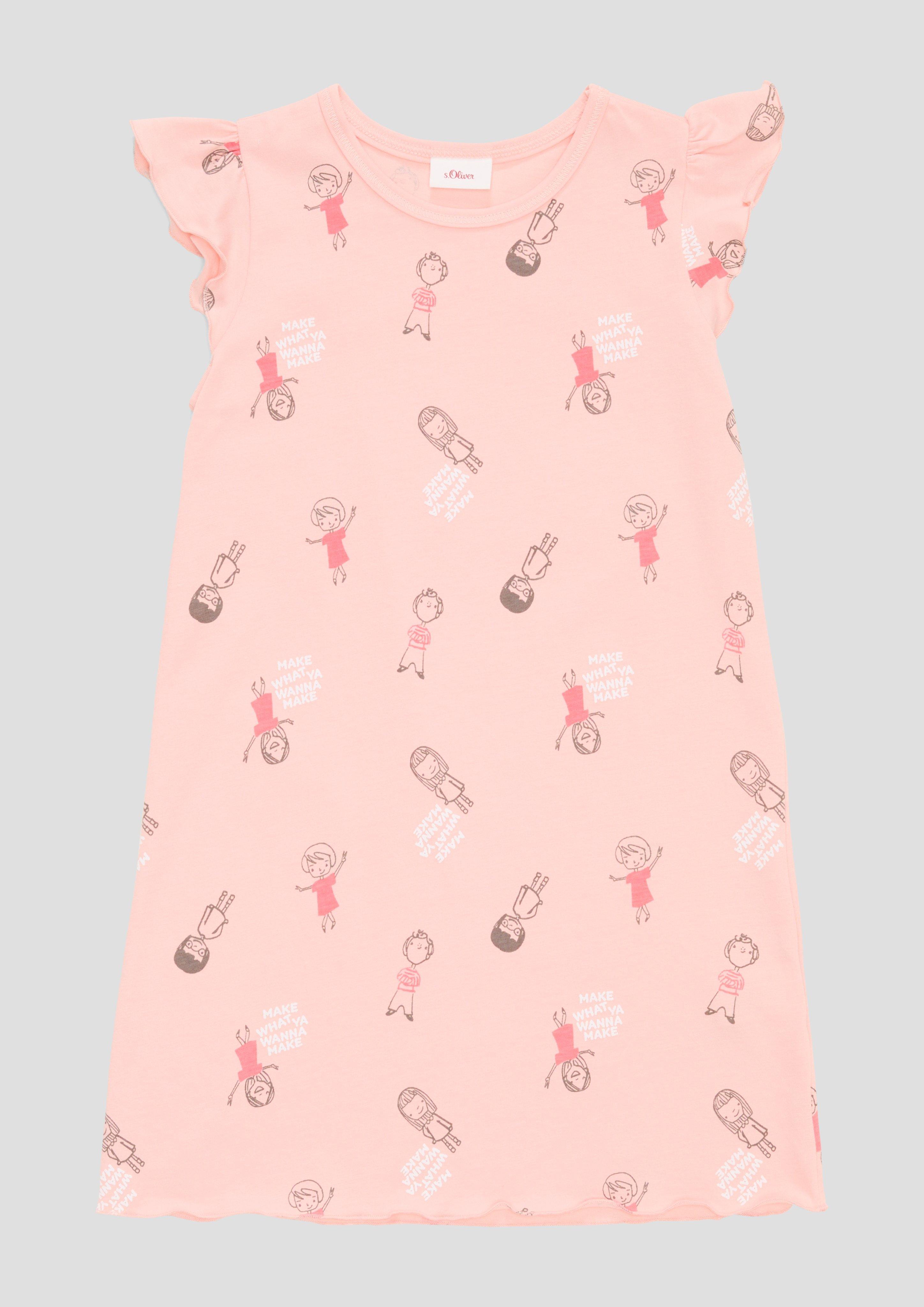 Kurzes Nachthemd mit All-over-Print  6009017-3043