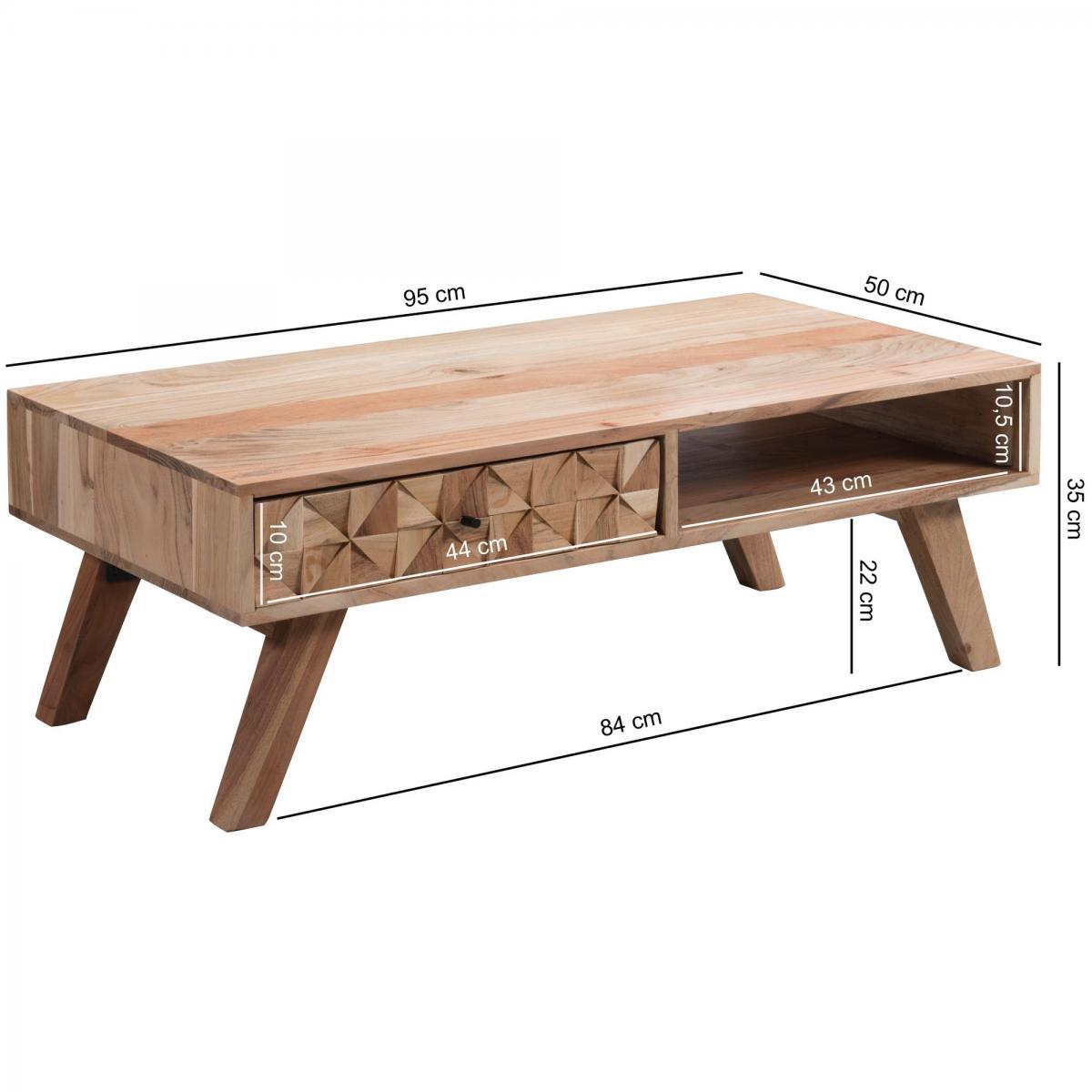 Wohnling Couchtisch REWA Braun