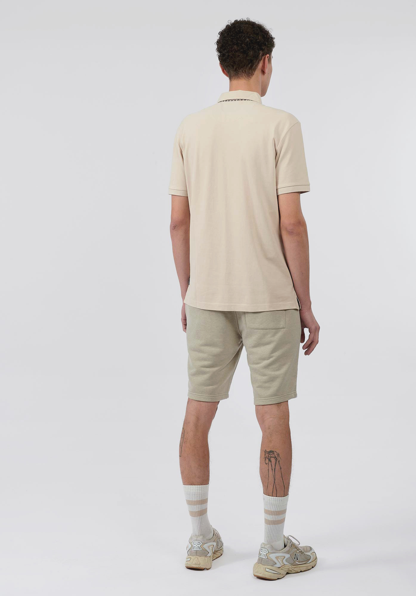 NAEL   Polo beige homme