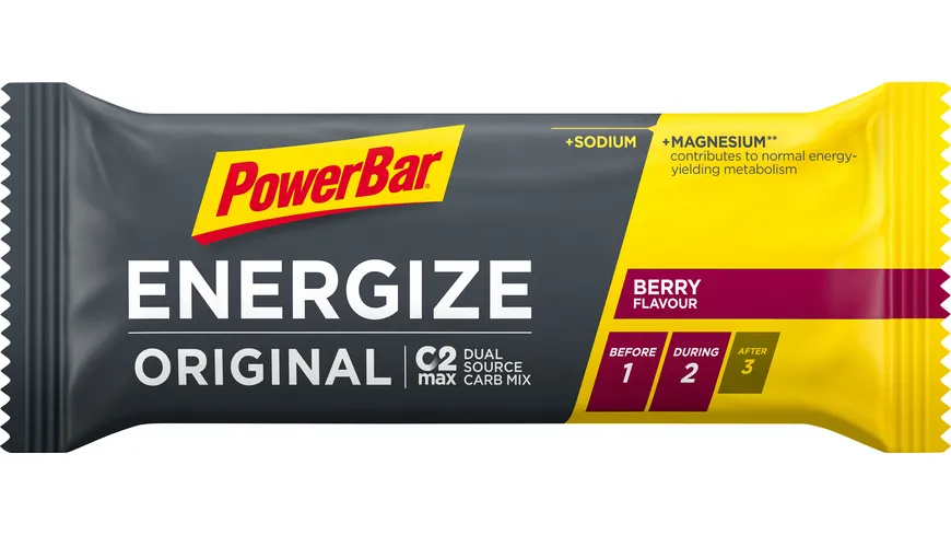 POWERBAR® ENERGIZE ORIGINAL - Der Klassiker der Kohlenhydratriegel seit 1986 - Berry 55 g