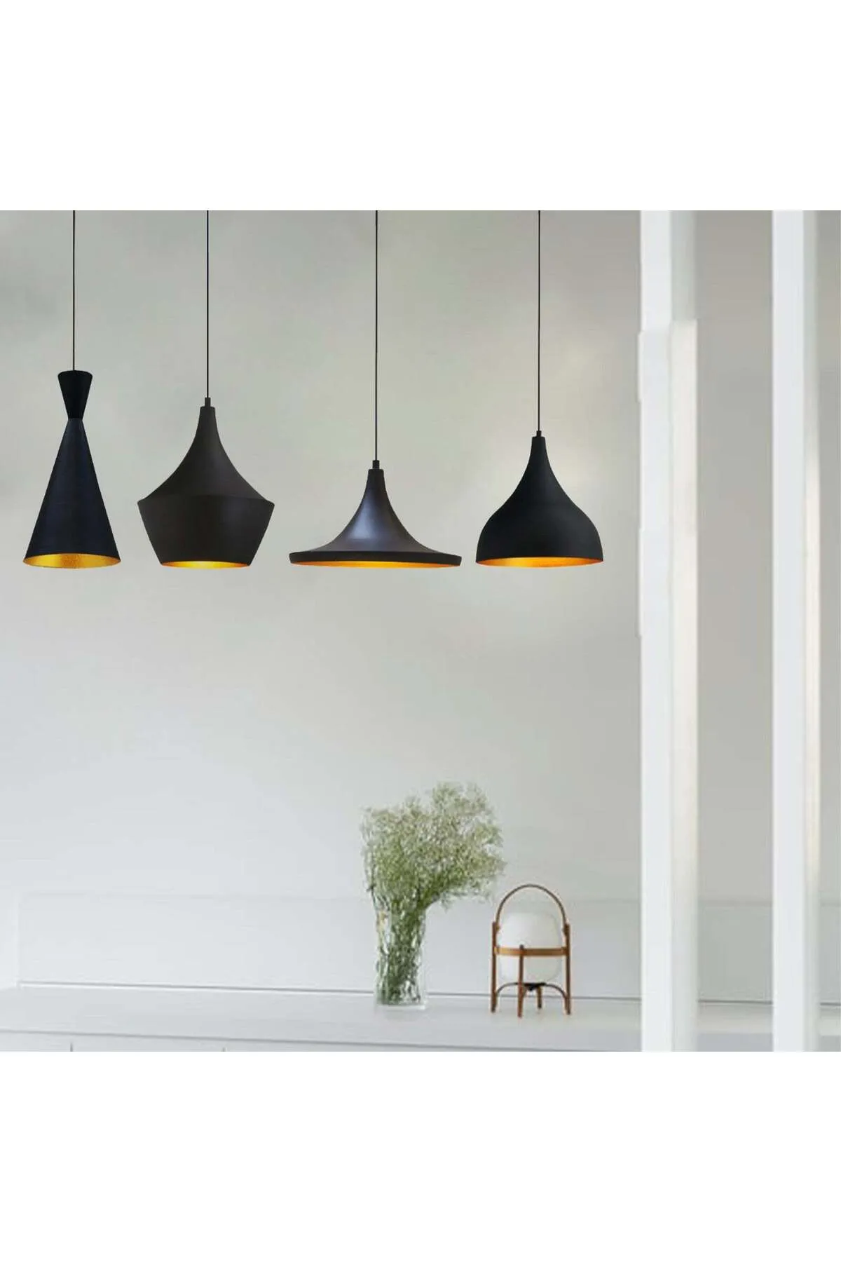 Bamyum  Esstischlampe Hängend 4 Flammig Pendelleuchte Set aus 2-3-4 Pendellampen Hängelampe Pendelleuchte