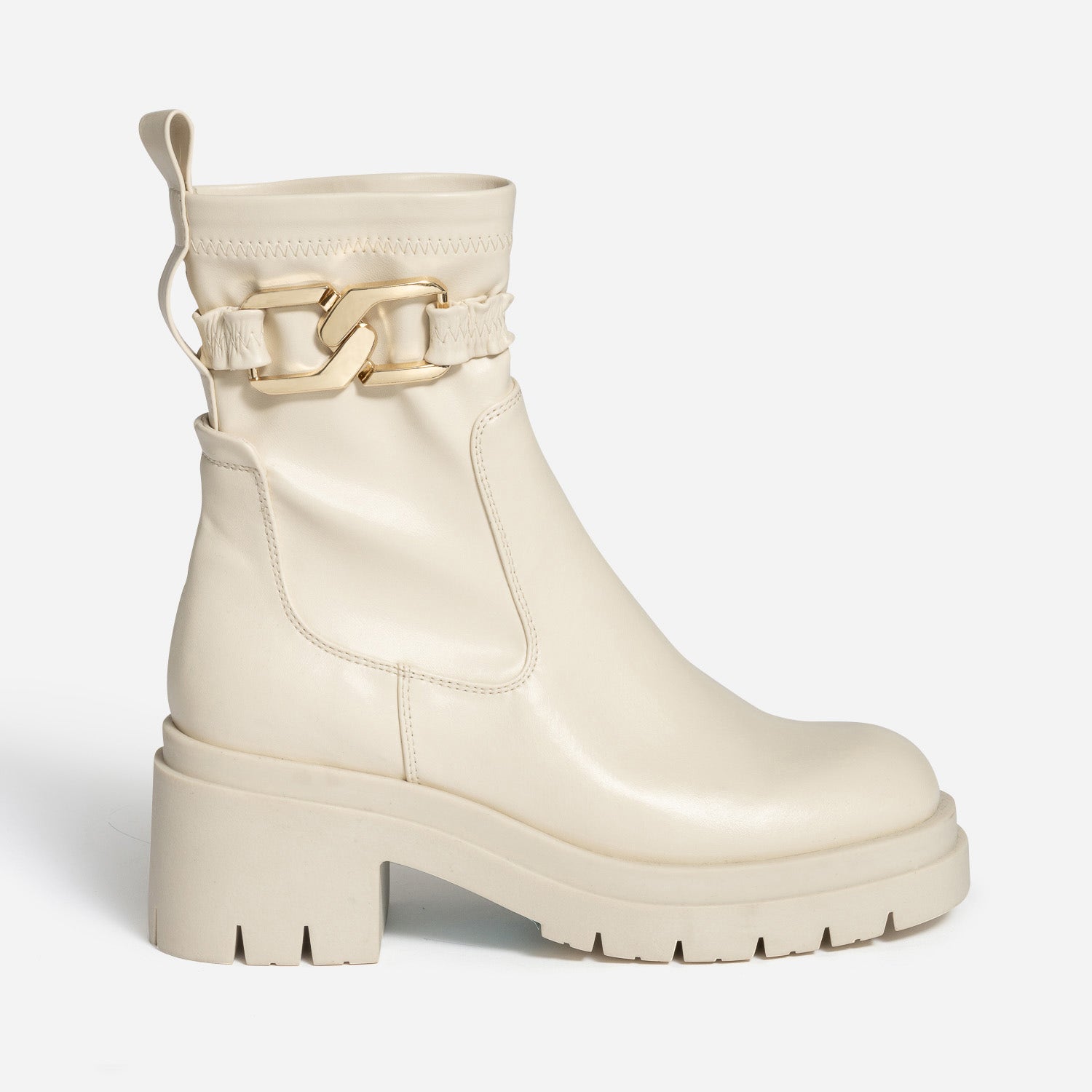 Boots TEXTO écru avec bride amovible