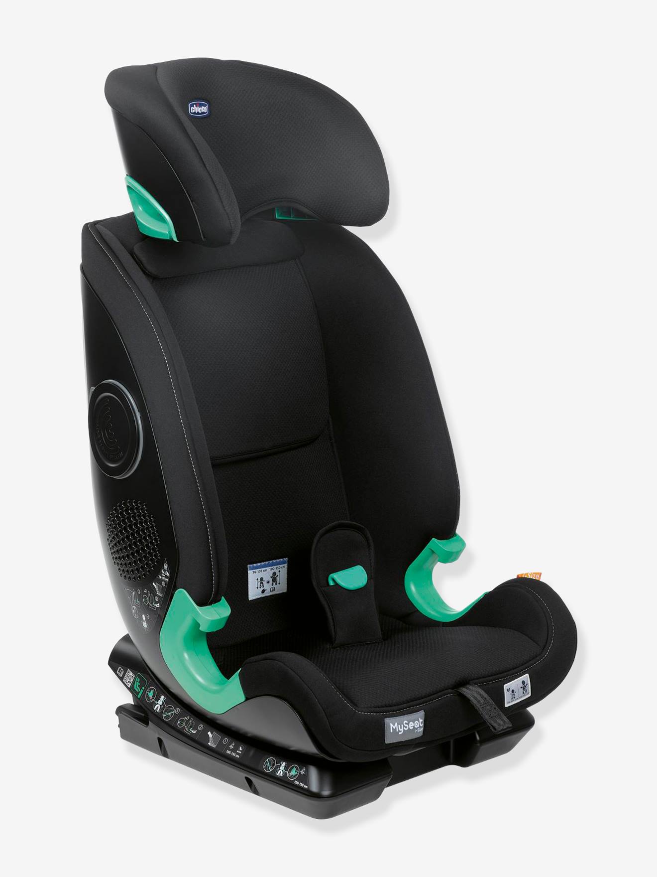 Chicco Kindersitz MYSEAT I-SIZE Gr. 1/2/3 CHICCO, 76-150 cm - schwarz