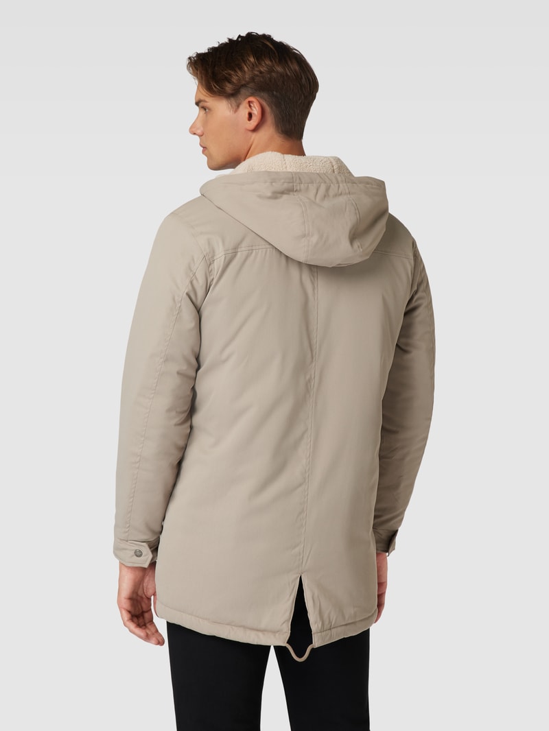 Parka mit Kapuze Modell 'ALEXANDER' in beige