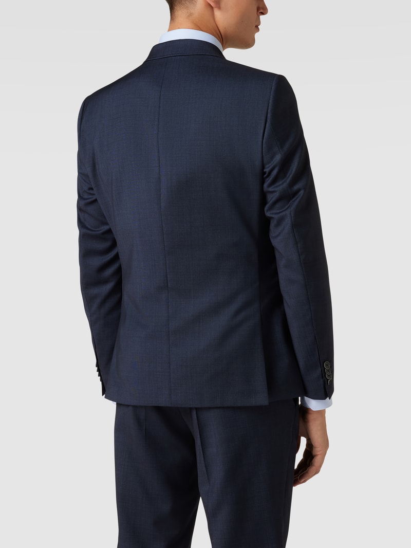 Slim Fit 2-Knopf-Sakko mit Zier-Detail in marineblau