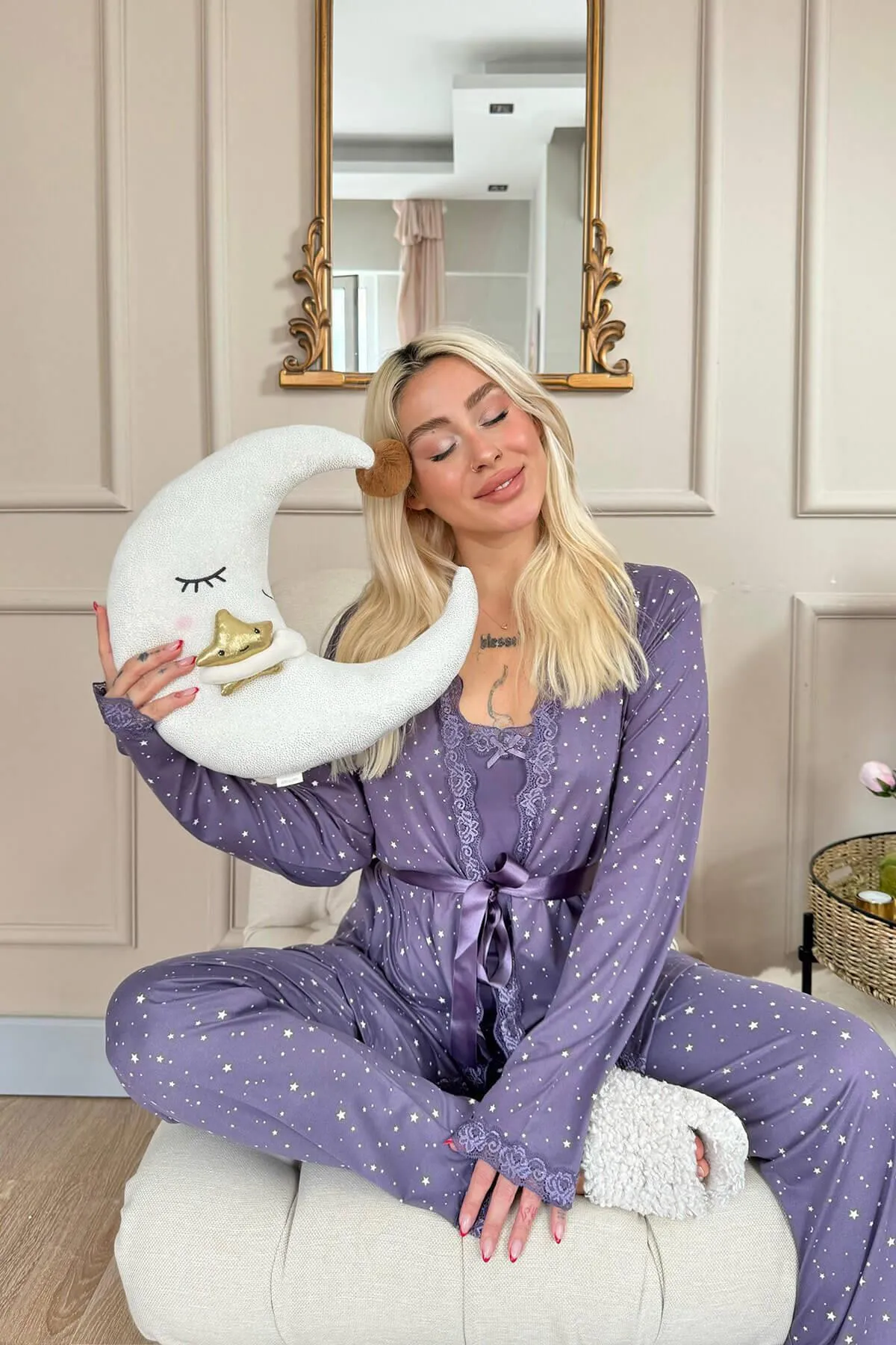 Pijamaevi  Pyjama set - Lila - Muster