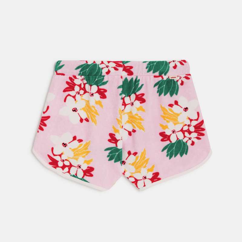 Short fille à motifs fleurs exotiques rose Catimini