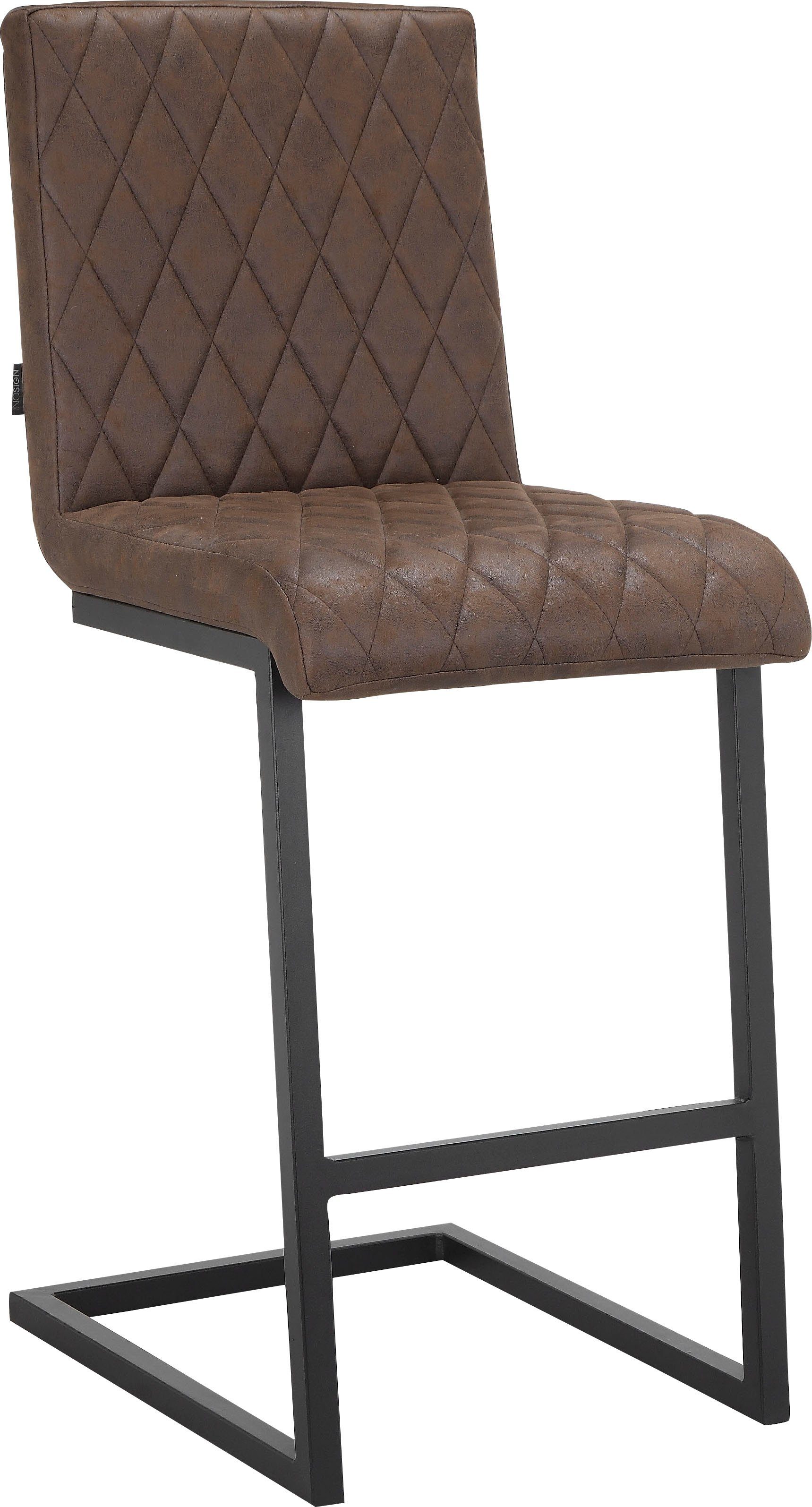 INOSIGN Bistrostuhl Janelle (2 St), Sitz und Rücken gepolstert, Nähte am Sitz und Rücken, Sitzhöhe 65 cm
