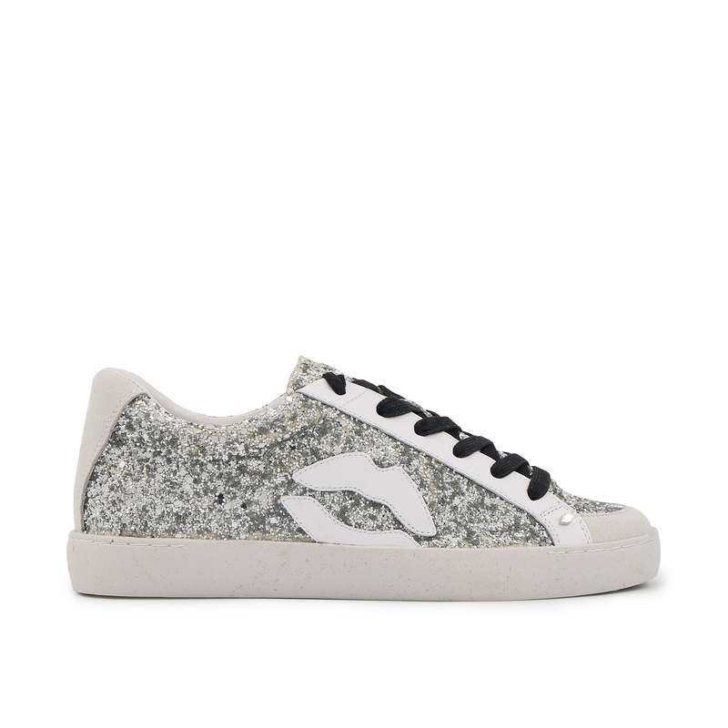 Baskets en cuir Colette glitter silver