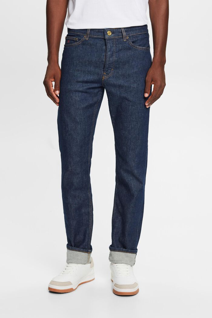 Jeans mit geradem Bein und mittlerer Bundhöhe