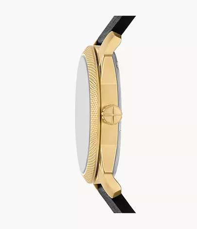Fossil Uhr Machine 3-Zeiger-Werk Leder schwarz