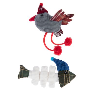 Katzenspielzeug Vögelchen & Fisch