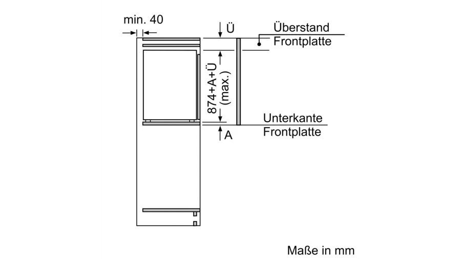 NEFF Einbaukühlschrank N 50 KI1212FE0, 87,4 cm hoch, 54,1 cm breit