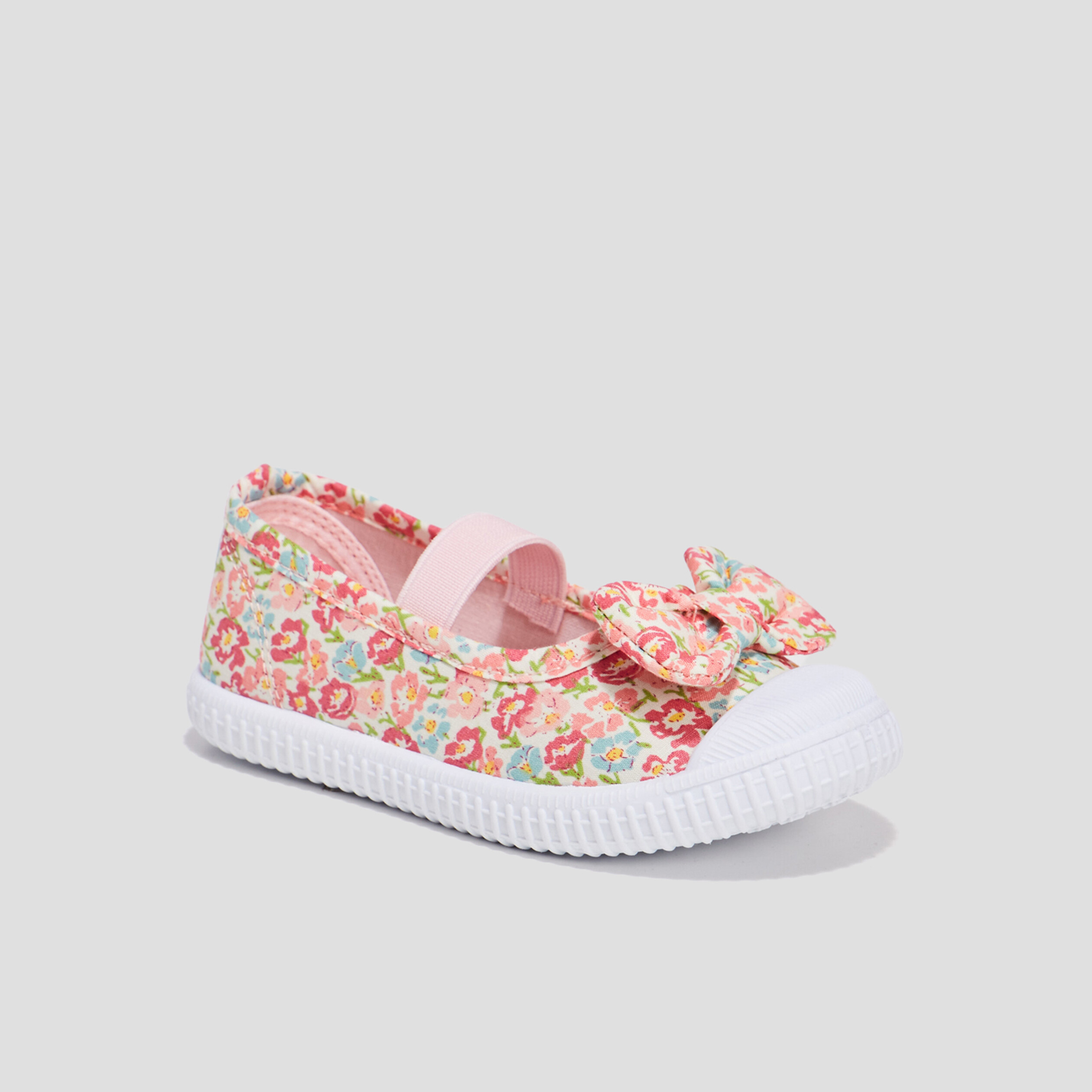 Babies en toile avec noeuds multicolore fille | La Halle