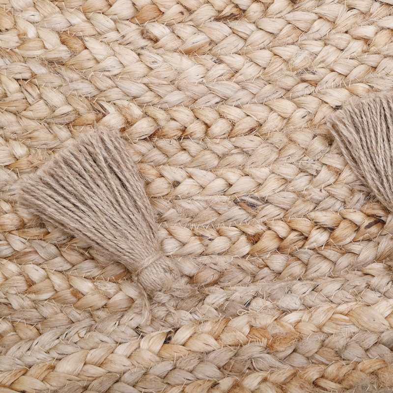Tapis jute avec pompons 140cm ELSE