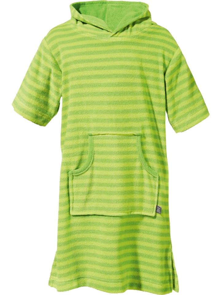 Erwin Müller Frottier Kinder-Poncho Streifen in grün günstig kaufen 86/92