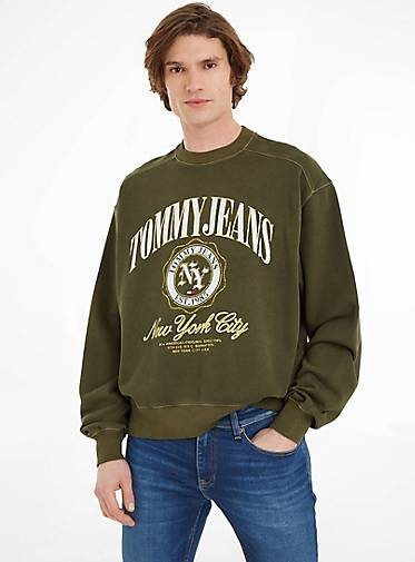TOMMY-JEANS Herren Sweatshirt LUXE VARSITY CREW