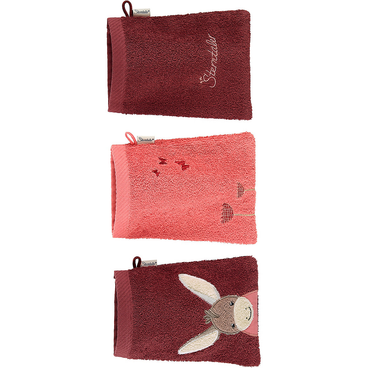 3er-Pack Waschhandschuh Emmily